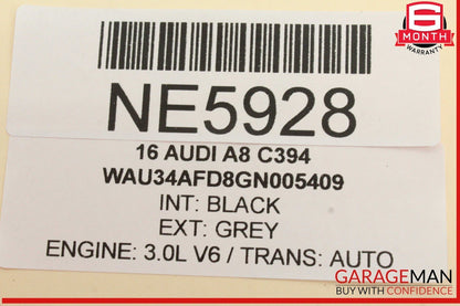 11-18 Audi A8 Rear Right Passenger Side Window Shade Cover Blind 4H4861334 OEM