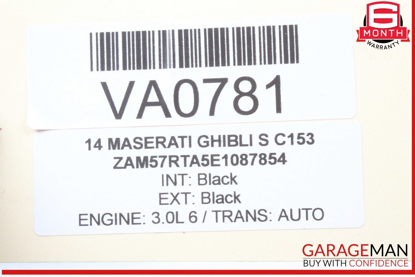 14-17 Maserati Ghibli S Rear Left Driver Side Exterior Door Handle Assembly OEM