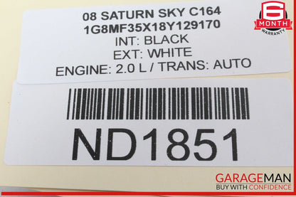 07-10 Saturn Sky Speedometer Instrument Cluster Gauge 15918804 OEM
