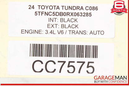 22-24 Toyota Tundra Trailer Rear Tow Hitch Reinforcement Bar OEM