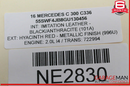 15-20 Mercedes W205 C300 GLC43 C63 AMG SAM Signal Lamp Control Module OEM