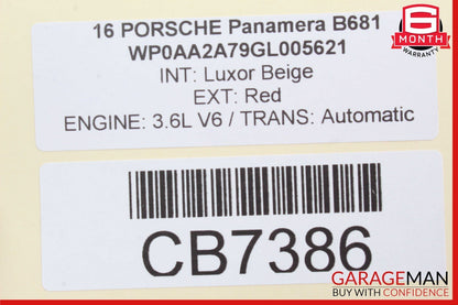 10-16 Porsche Panamera 970 Rear Right Spindle Knuckle Brake Rotor Disc Caliper