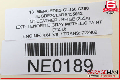 12-16 Mercedes X166 GL450 Front Left Side Door Rear View Mirror w/ Blind Spot