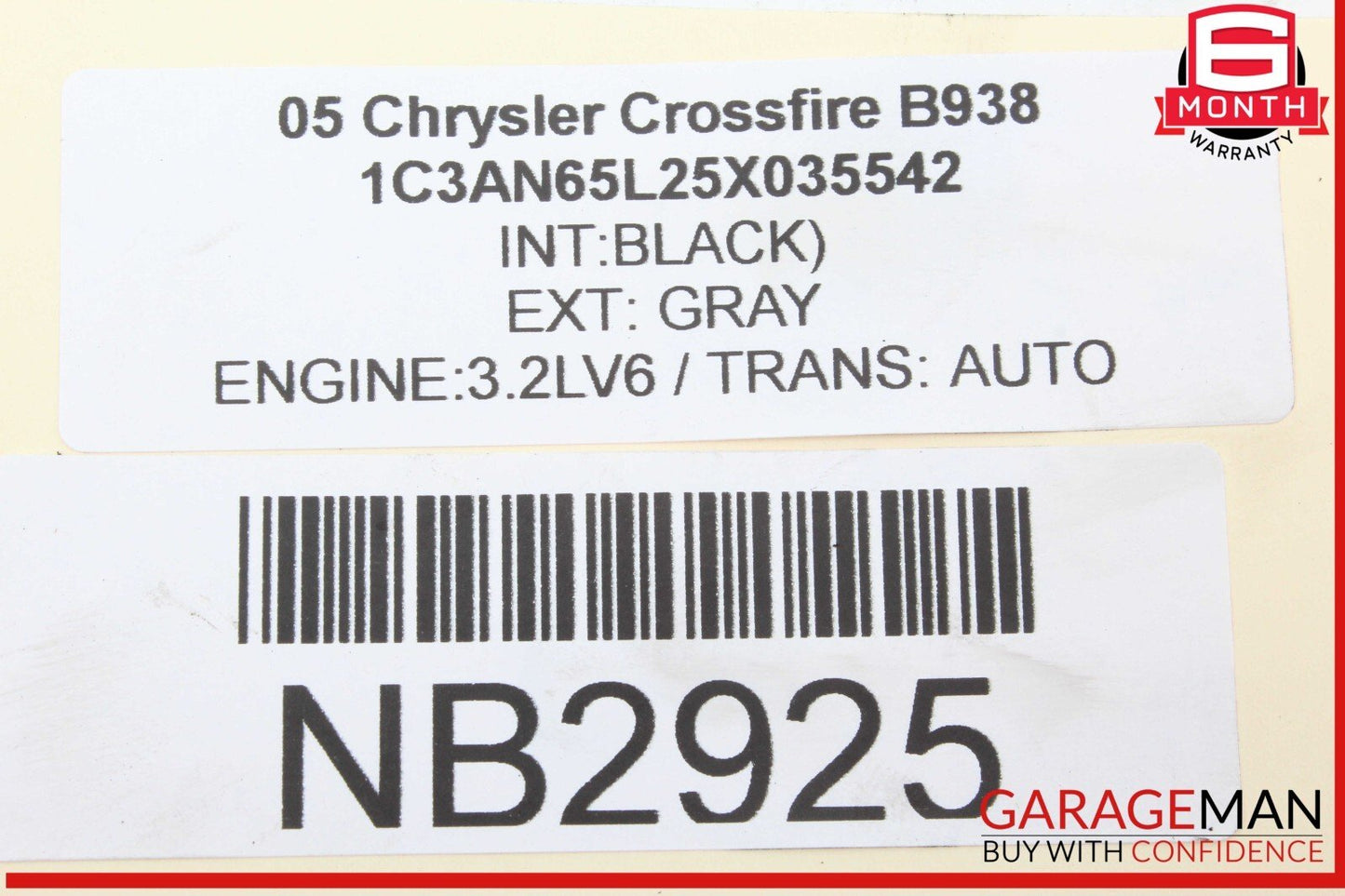 04-08 Crossfire Radiator Cooling Fan Motor Shroud OEM