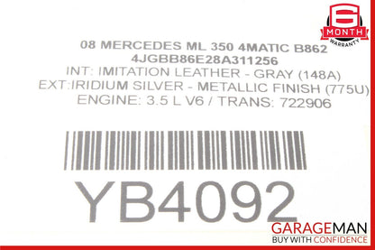06-12 Mercedes W164 ML350 Rear Right & Left Suspension Tie Rod Upper Control Arm