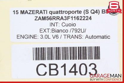 14-17 Maserati Quattroporte Front Left Intercooler Duct Shroud 670002899 OEM
