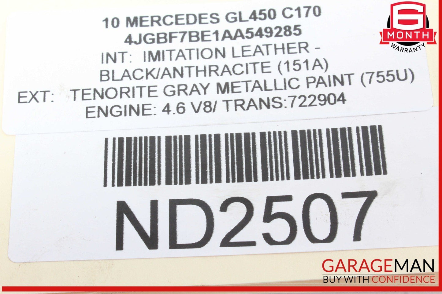 05-13 Mercedes X164 GL450 ML350 Front Right Engine Timing Chain Cover Plate OEM