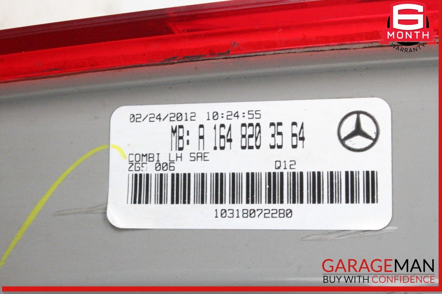 10-12 Mercedes X164 GL450 GL350 GL550 Rear Left Side Tail Light Taillight Lamp