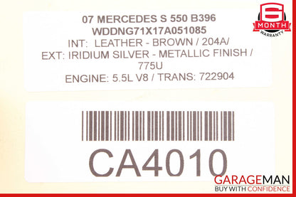 07-14 Mercedes W221 S550 S600 CL550 Rear Trunk Lid Latch Lock Actuator OEM