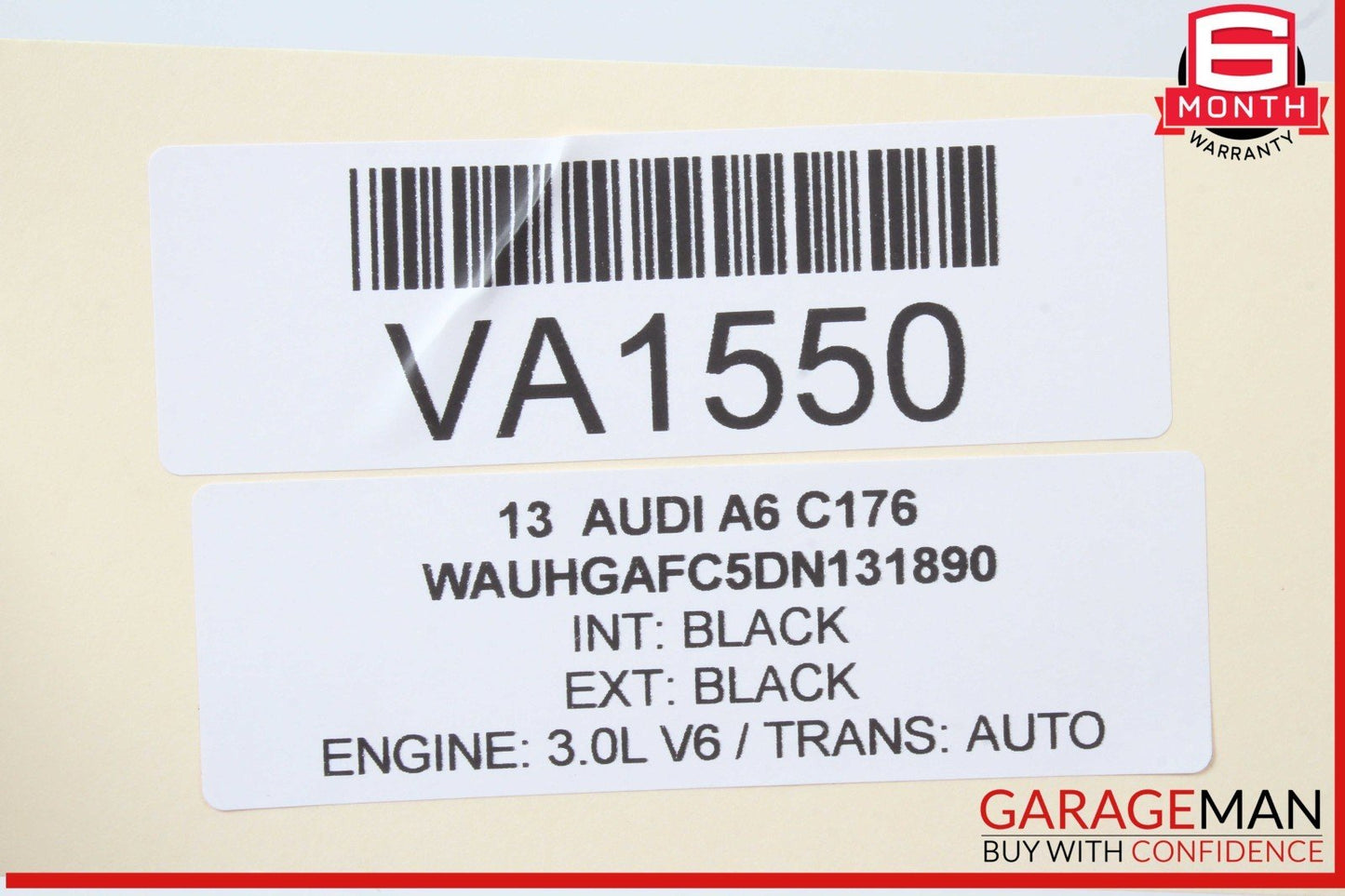 12-18 Audi A6 A7 Rear Left Driver Side Exterior Door Handle Black 4H0837885 OEM