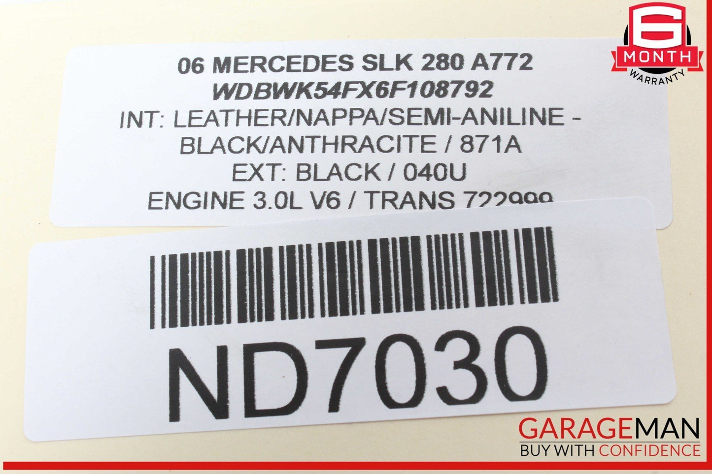 06-11 Mercedes R171 SLK280 CLS550 Steering Column Control Switches Assembly OEM
