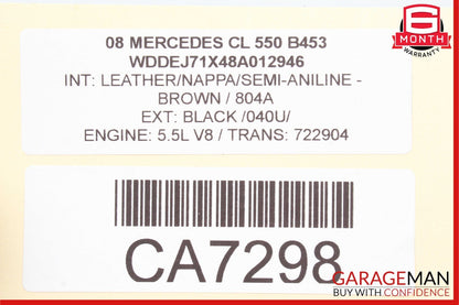 07-10 Mercedes W216 CL550 CL600 CL63 Upper Radiator Core Support OEM