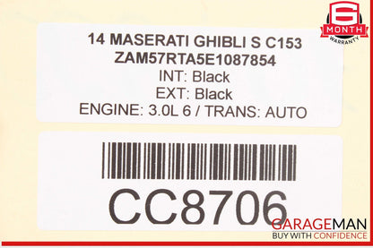 14-22 Maserati Ghibli M157 Rear Left Driver Side Interior Door Panel OEM