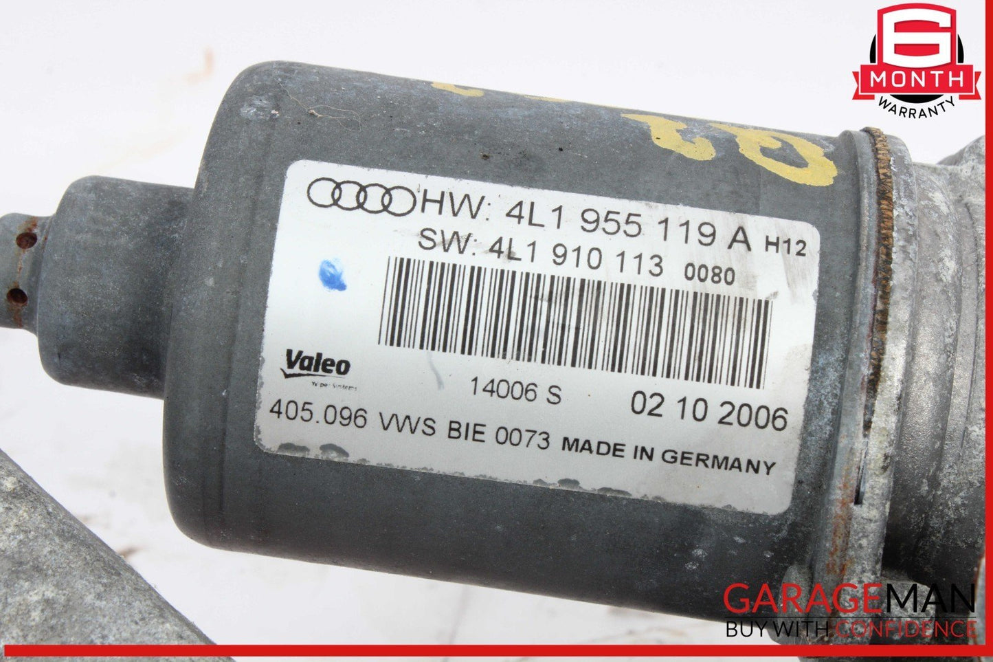 07-15 Audi Q7 Front Windshield Window Wiper Motor w/ Linkage 4L1955119A OEM