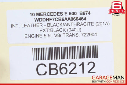 10-13 Mercedes W212 E550 E350 Sedan Rear Trunk Lid Tailgate Handle Trim Cover