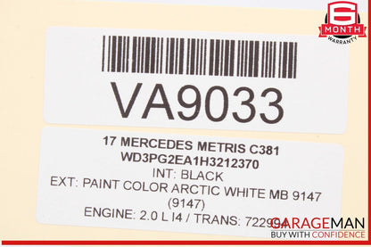 15-23 Mercedes W447 Metris C300 E300 2.0L Engine Water Pump 2742000307 OEM