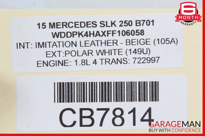 12-20 Mercedes R172 SLK250 SLC300 Right Passenger Door Airbag 1728602602 OEM