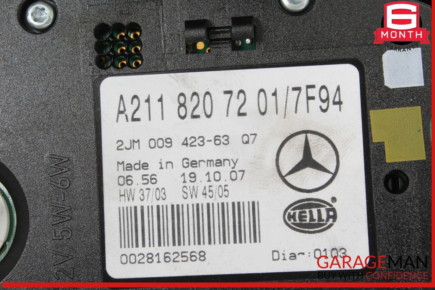 07-09 Mercedes W211 E350 E550 E63 Front Overhead Dome Light 2118207201 OEM
