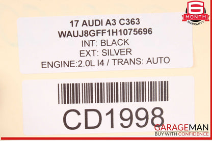17-20 Audi A3 Rear Bumper Cover Assembly OEM