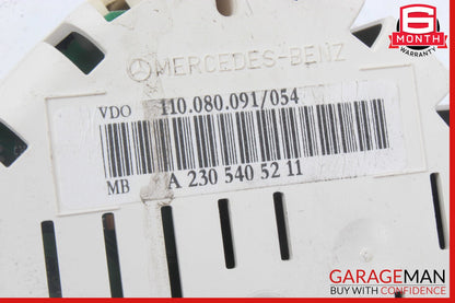 03-08 Mercedes R230 SL500 SL550 SL600 Instrument Cluster Speedometer Gauge OEM