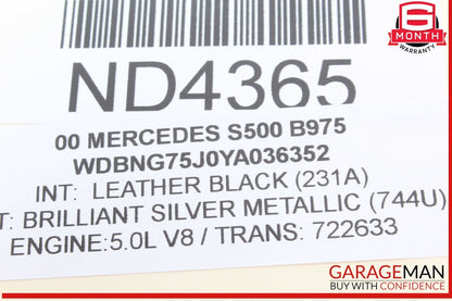 00-02 Mercedes W220 S500 Center ESP Hazard Light Door Lock Switch Control