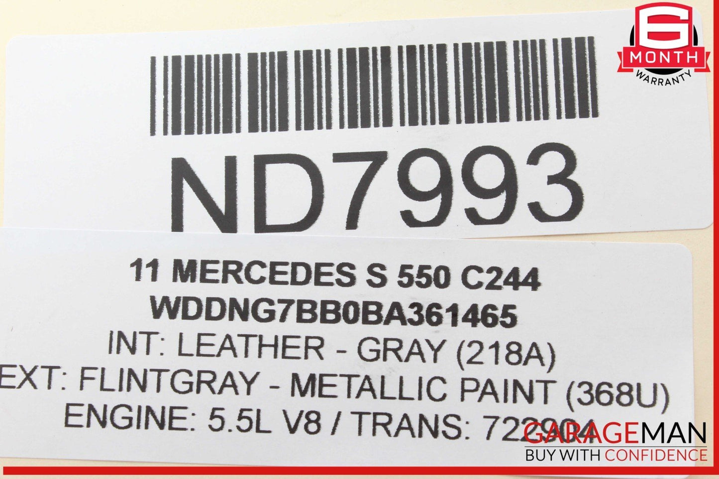 10-13 Mercedes W221 S550 S400 Steering Column Control Switches Assembly OEM