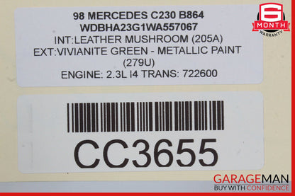 97-04 Mercedes W202 C230 SLK230 Engine Cooling Radiator Fan Motor Assembly OEM