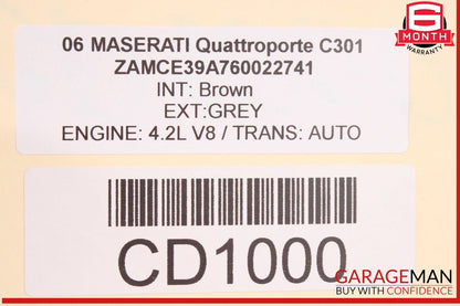 03-08 Maserati Quattroporte M139 Front Bumper Cover Panel Assembly OEM
