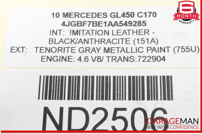 05-13 Mercedes X164 GL450 ML350 Front Left Side Engine Timing Chain Cover Plate