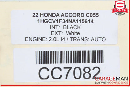 18-22 Honda Accord Fuel Tank Reservoir Storage w/ Filler Pipe 17500TVA OEM