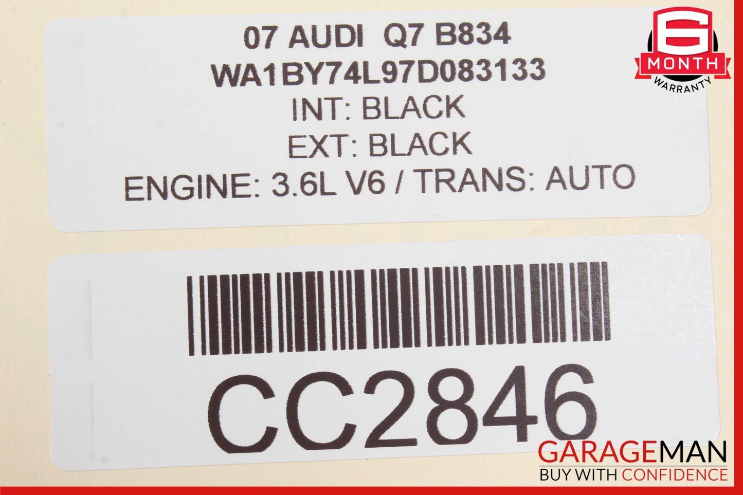 07-15 Audi Q7 Rear Trailer Tow Hitch Reinforcement Bar 4L0803921F OEM