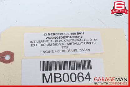 10-14 Mercedes W221 S550 S600 Steering Wheel w/ Paddle Shifters Black Wood OEM