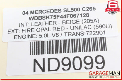 03-12 Mercedes R230 SL500 SL550 SL55 AMG Headlight Control Switch Assembly OEM
