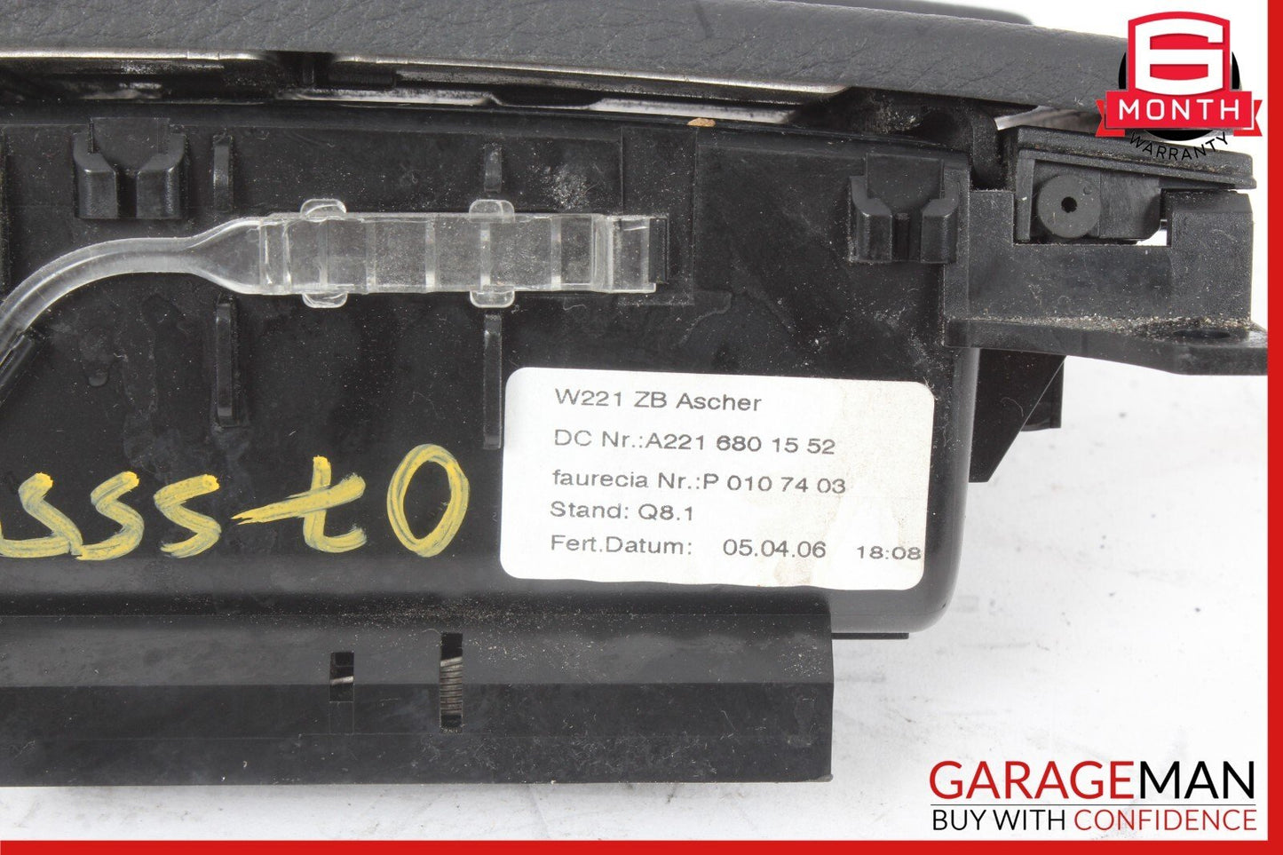 07-09 Mercedes W221 S550 S63 AMG Ashtray Ash Tray Compartment Tray Lighter OEM
