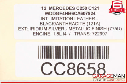 08-14 Mercedes W204 C250 C300 C350 Front Bumper Reinforcement Impact Bar Rebar