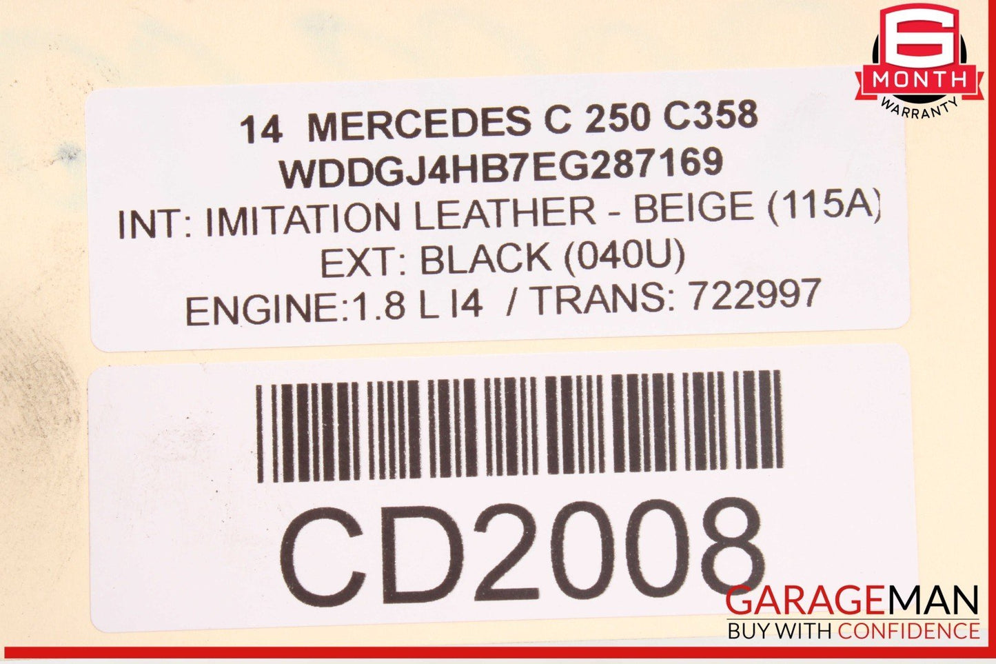 08-14 Mercedes W204 C250 C350 C300 Front Left Side Wing Fender Panel Cover OEM