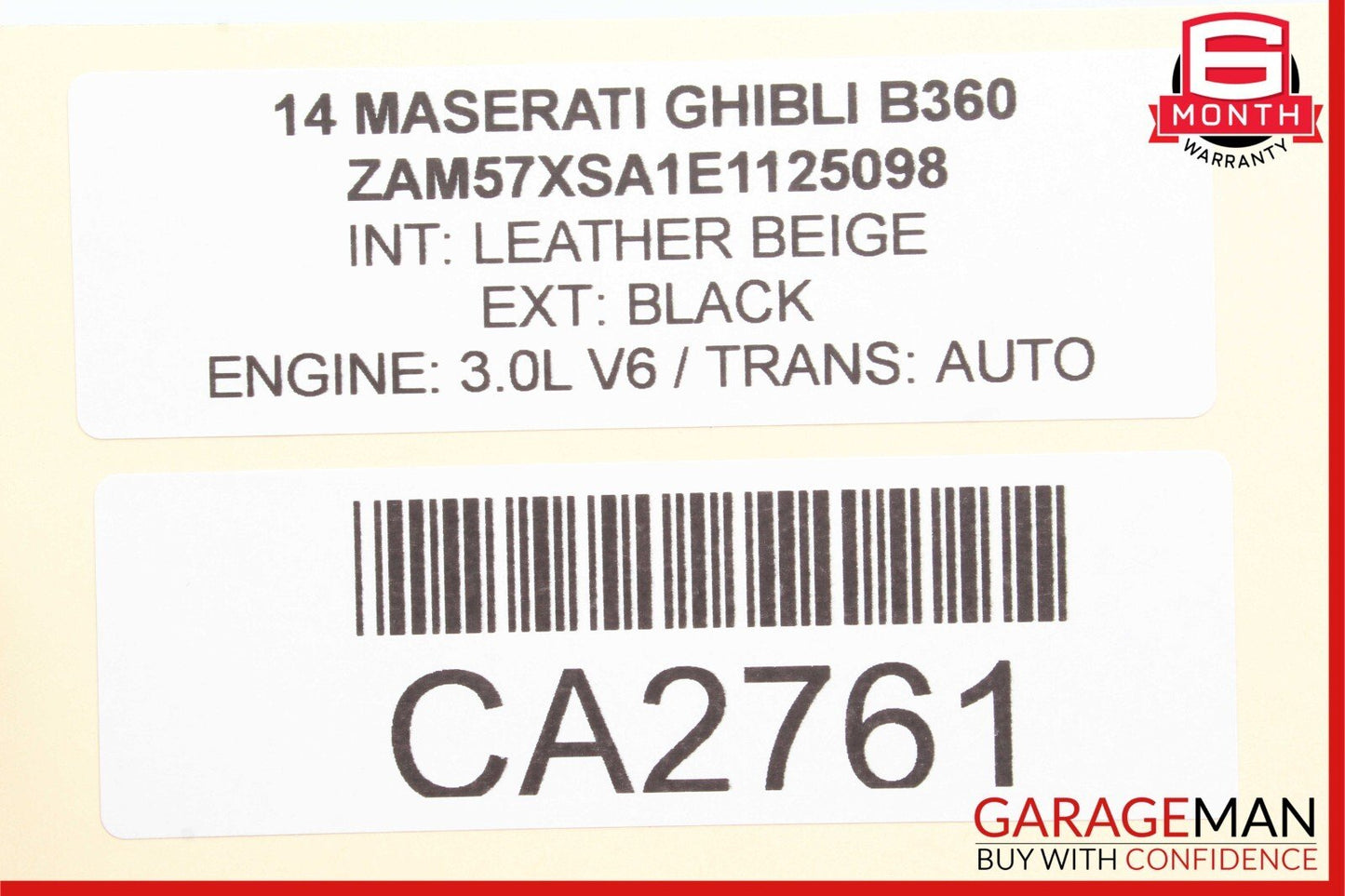 14-17 Maserati Ghibli Rear Right Side Door Lock Latch Actuator Mechanism OEM