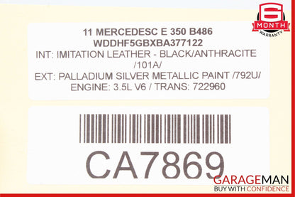 10-13 Mercedes W212 E350 E550 E63 AMG Front Left Exterior Door Handle Silver