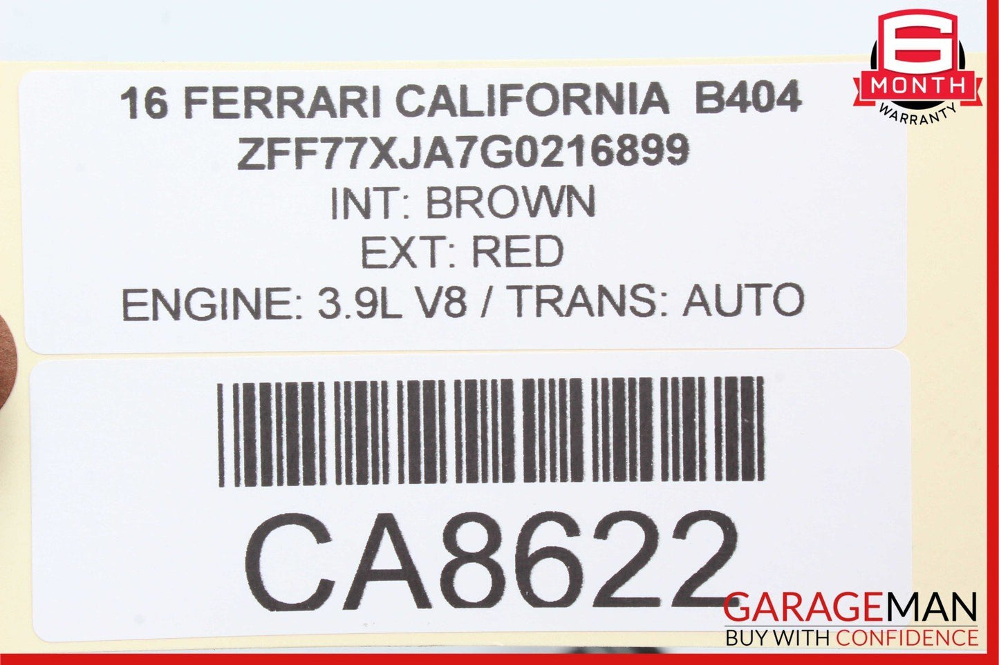 15-18 Ferrari California T Left Side Filter to Turbo Hose Pipe Tube Valve 3k