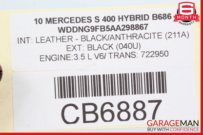 07-13 Mercedes W221 S400 S550 CL550 Front Right Seat Control Switch OEM