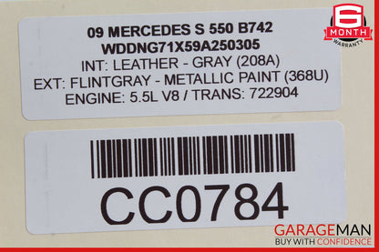 07-10 Mercedes CL550 S550 4 Spoke Steering Wheel Gray w/ Paddles Assy Wood