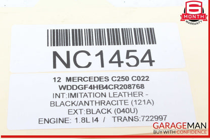 08-14 Mercedes W204 C250 C350 C280 Upper Radiator Core Support Bar Black OEM