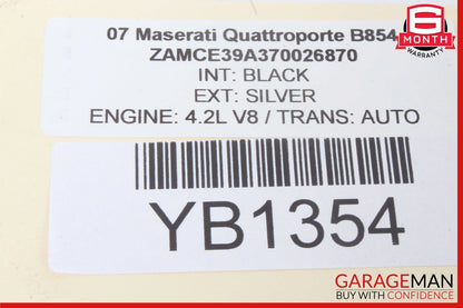 05-08 Maserati Quattroporte M139 Front Right Side Mirror Door Rear View OEM