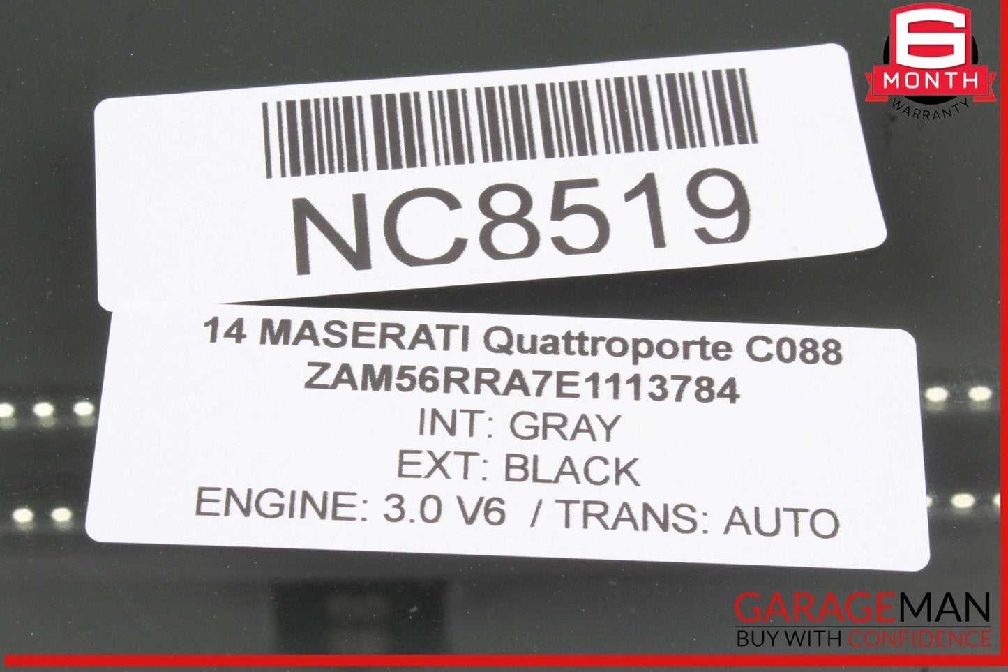14-22 Maserati Quattroporte M156 Rear Right Passenger Side Door Window Glass OEM