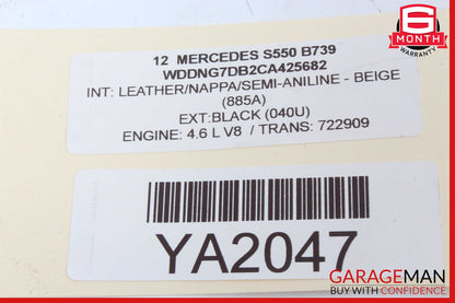 07-13 Mercedes W221 S550 S400 Rear Left Side Seat Belt Seatbelt Retractor OEM