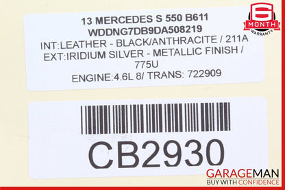 11-14 Mercedes S550 CL550 M278 4.7L Left Side Turbocharger Turbo Charger Pipe