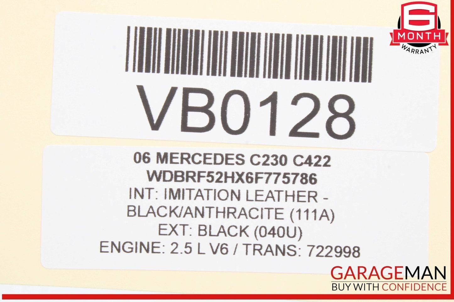 01-07 Mercedes W203 C230 Rear Left Driver Side Exterior Door Handle Black OEM
