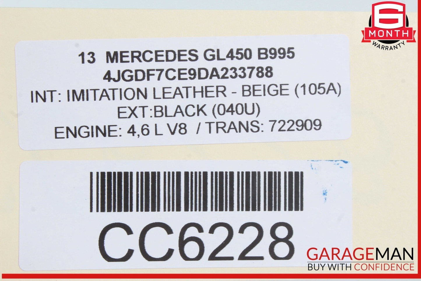 12-19 Mercedes X166 GL450 ML550 GL550 Window Regulator Panel Front Left OEM