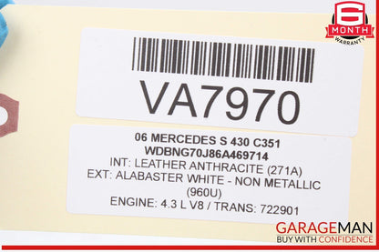 00-06 Mercedes W220 S430 Front Right Passenger Side Exterior Door Handle OEM