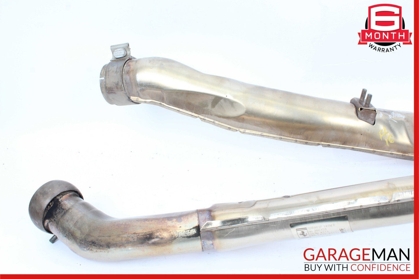 15-18 Ferrari California T Right & Left Side Exhaust Pipe Set of 2 Pc OEM